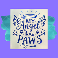 
              My Angel Has Paws Decal
            