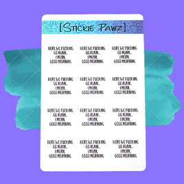 Here We Fucking Go Again...