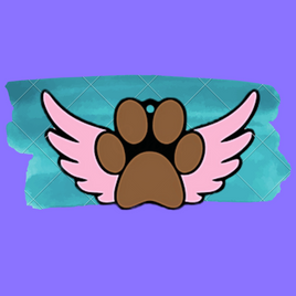 Angel Paw Keychain