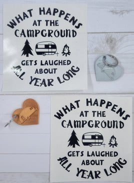 What Happens At The Campground Decal